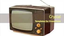  Presentation with old vintage television - Beautiful slides featuring old vintage tv isolated backdrop and a tawny brown colored foreground