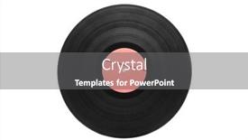  Presentation with vinyl record - Audience pleasing presentation theme consisting of old-vinyl-record-isolated backdrop and a gray colored foreground