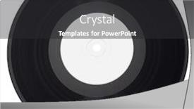  Presentation with vinyl record - Audience pleasing PPT theme consisting of old vinyl record isolated on white background with clipping path backdrop and a dark gray colored foreground