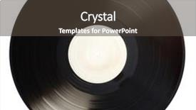  Presentation with vinyl record - PPT layouts consisting of white background with clipping path background and a tawny brown colored foreground