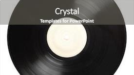  Presentation with vinyl record - Theme enhanced with old vinyl record isolated background and a dark gray colored foreground