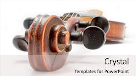  Presentation with black and white old phone - Amazing PPT layouts having old violin isolated on white backdrop and a lemonade colored foreground