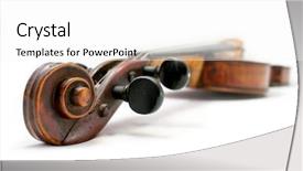  Presentation with old photographs black and white - Colorful slides enhanced with old violin isolated on white backdrop and a white colored foreground