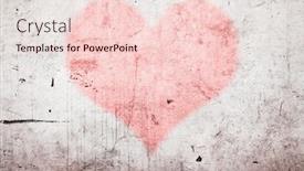  Presentation with valentines - PPT layouts with old-wall-graffiti-heart-valentines background and a lemonade colored foreground