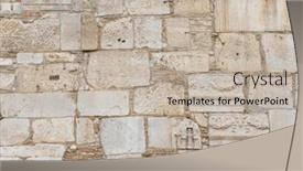  Presentation with blocks - PPT theme having old-wall-of-old-romanesque background and a mint green colored foreground