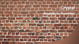  Presentation with old brick wall texture - Presentation theme enhanced with old wall of red bricks background and a  colored foreground