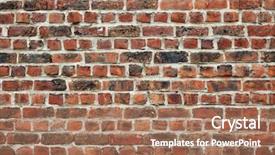  Presentation with old brick wall texture - Amazing slide deck having old wall of red bricks backdrop and a  colored foreground