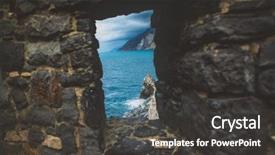  Presentation with old church building - Audience pleasing slide deck consisting of old walls of the church backdrop and a dark gray colored foreground