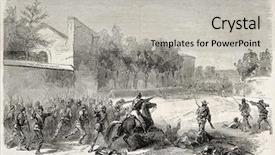  Presentation with battle - Cool new PPT theme with old war - battle between garibaldian army backdrop and a  colored foreground