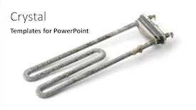  Presentation with element - Audience pleasing PPT theme consisting of old-washing-machine-heating-element backdrop and a white colored foreground