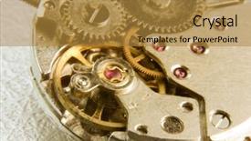  Presentation with mechanism - Presentation design featuring old watch mechanism background and a gold colored foreground