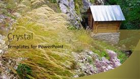  Presentation with water - Theme enhanced with old-water-mill-on-tesnei background and a yellow colored foreground
