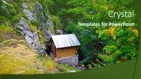  Presentation with old roman empire - Amazing PPT layouts having old-water-mill-on-tesnei backdrop and a forest green colored foreground