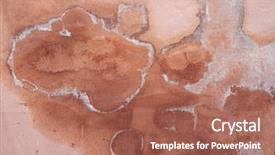  Presentation with wall - Presentation theme consisting of old weathered damaged wall grunge background and a coral colored foreground