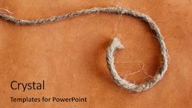  Presentation with old photo - Cool new slides with old weathered leather background with string stock photo image backdrop and a coral colored foreground