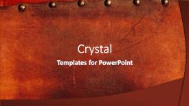  Presentation with old wood - Cool new slide set with old-weathered-leather-tacked backdrop and a tawny brown colored foreground