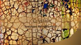  Presentation with cracked - Slides having old-weathered-paint-cracked background and a gold colored foreground