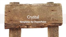  Presentation with old wood - Audience pleasing slides consisting of old weathered wood sign isolated backdrop and a coral colored foreground