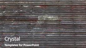 Presentation with wall paint - Colorful PPT theme enhanced with old weathered wood wall backdrop and a dark gray colored foreground