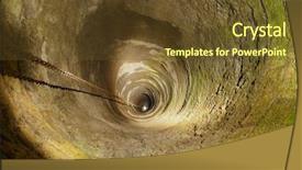  Presentation with well - Slide deck having old well in castle kufstein background and a tawny brown colored foreground