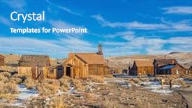  Presentation with gold mine - Amazing slides having old western gold mine - bodie ghost town california state backdrop and a teal colored foreground