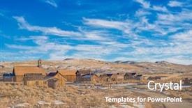  Presentation with gold mine - Presentation with old western gold mine - bodie ghost town california state background and a coral colored foreground