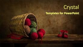  Presentation with wicker - Presentation theme enhanced with old-wicker-basket-with-red background and a tawny brown colored foreground