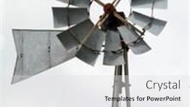  Presentation with old windmill - Audience pleasing presentation design consisting of old-windmill-against-a-pale backdrop and a light gray colored foreground