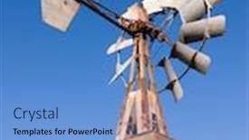  Presentation with old windmill - Cool new slide set with old-windmill-from-the-late backdrop and a teal colored foreground