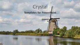  Presentation with old windmill - Slides featuring old-windmill-on-dutch-landscape background and a light gray colored foreground