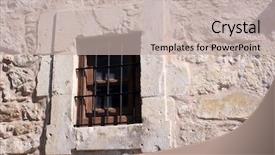  Presentation with good - Beautiful slide deck featuring old window at the alamo backdrop and a mint green colored foreground