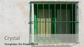  Presentation with rural - Theme enhanced with old-window-in-a-rural background and a  colored foreground