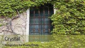  Presentation with close up view of the compass on old paper - Theme with old window with closed shutters background and a  colored foreground