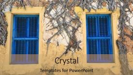  Presentation with windows - Audience pleasing slide deck consisting of old windows on ancient wall backdrop and a coral colored foreground