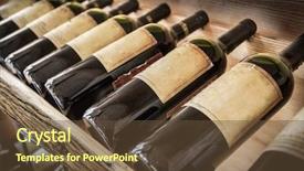  Presentation with cellar - Cool new PPT theme with old wine bottles backdrop and a tawny brown colored foreground