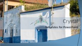  Presentation with cellar - Slide set with old-wine-cellar-in-bzenec background and a light blue colored foreground