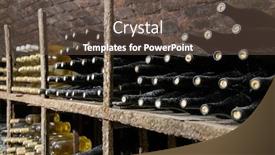  Presentation with cellar - Presentation theme with old-wine-cellar-in-pecs background and a tawny brown colored foreground
