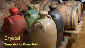  Presentation with cellar - Presentation theme featuring old-wine-cellar-in-pecs background and a tawny brown colored foreground