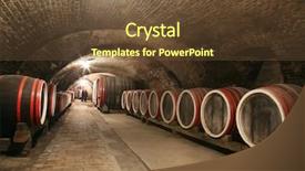  Presentation with barrels - Theme featuring old buttons in the ancient box background and a ocean colored foreground