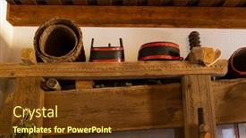  Presentation with press - Presentation enhanced with old-wine-press-in-moor background and a tawny brown colored foreground