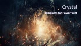  Presentation with fairy tales - Amazing theme having old witch cooks a sorcery backdrop and a wine colored foreground