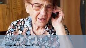  Presentation with elderly home - Colorful theme enhanced with old-woman-elderly-female backdrop and a light blue colored foreground