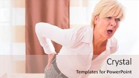  Presentation with holding hands old young - Beautiful PPT theme featuring nerve pain - old woman holding back because backdrop and a lemonade colored foreground