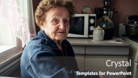  Presentation with rural home - Cool new slides with old-woman-in-the-kitchen backdrop and a dark gray colored foreground