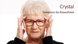  Presentation with glasses blurry eye chart - Theme having old woman is eye glasses background and a sky blue colored foreground