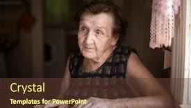  Presentation with old newspaper - Slide set enhanced with old-woman-reading-a-newspaper and a tawny brown colored foreground