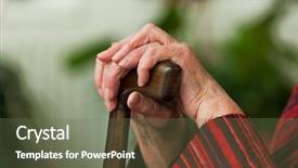  Presentation with old guns - Audience pleasing presentation theme consisting of old woman with a stick backdrop and a tawny brown colored foreground
