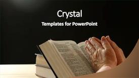  Presentation with old bible - Slides with old woman with bible background and a black colored foreground