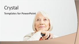  Presentation with cane - Amazing presentation having elderly women - old woman with cane looking backdrop and a white colored foreground