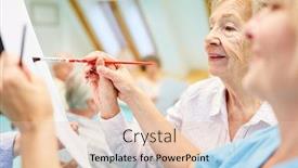  Presentation with dementia - Audience pleasing presentation theme consisting of old woman with dementia backdrop and a lemonade colored foreground